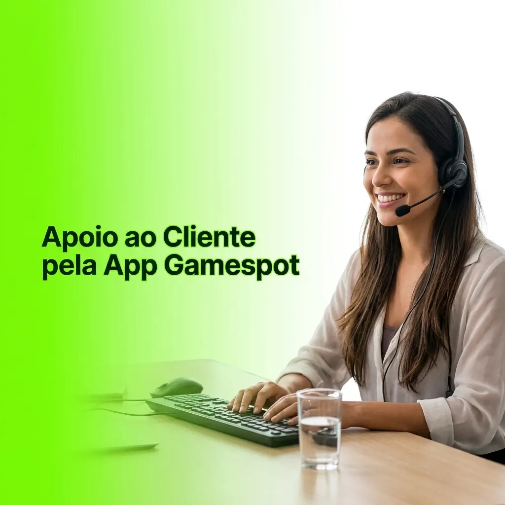 Apoio ao cliente Gamespot disponível 24/7 via chat ao vivo, e-mail e formulário de contacto na app