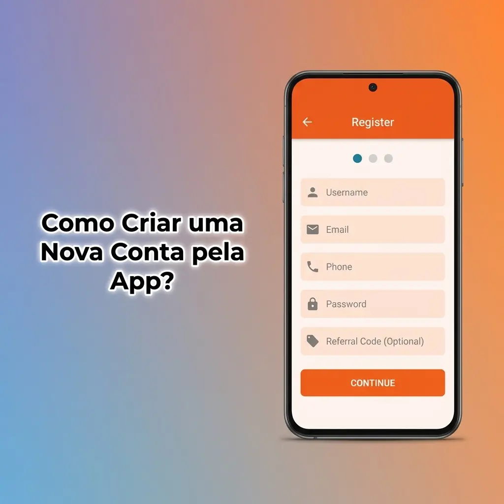 Guia de criação de conta na app Gamespot com formulário de registo e bónus de boas-vindas de 425%