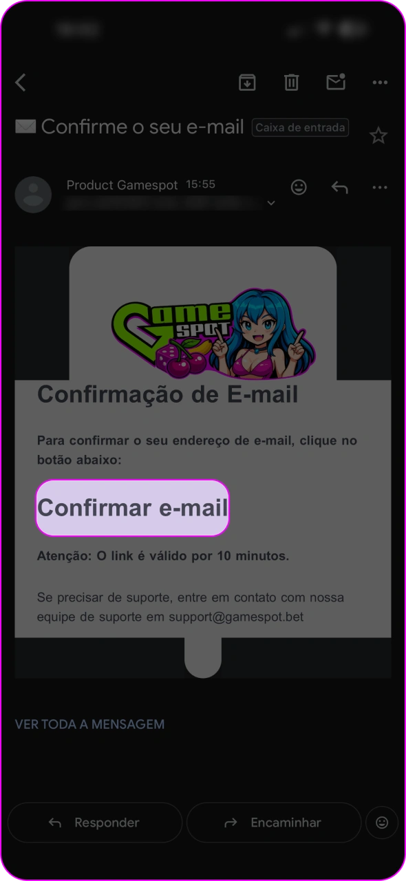 Aceda à sua caixa de entrada para confirmar o seu e-mail no Gamespot.